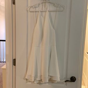 Alice and Olivia white halter dress